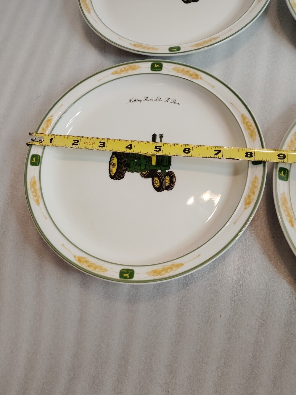 Gibson JohnDeer Tractor Salad Plates Set 4 - Picture 4 of 4